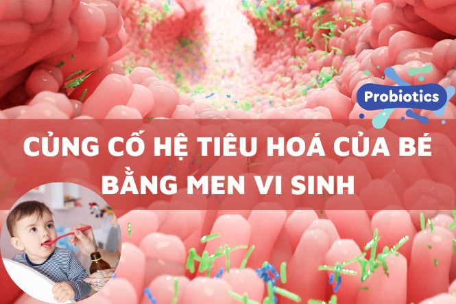 Bổ sung men vi sinh hỗ trợ tiêu hóa giúp bé hồi phục nhanh sau tiêu chảy