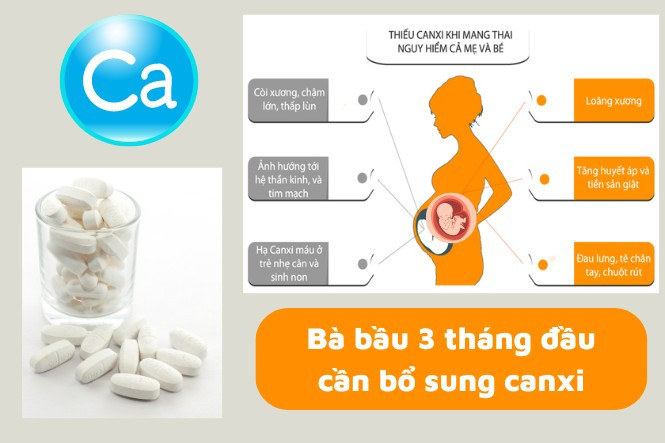 Canxi giúp phát triển hệ xương và răng cho thai nhi