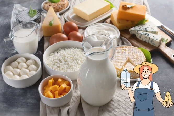 Thực phẩm giàu canxi từ các sản phẩm sữa