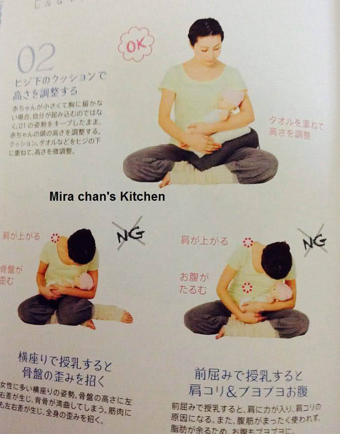 Tư thế đúng khi bú